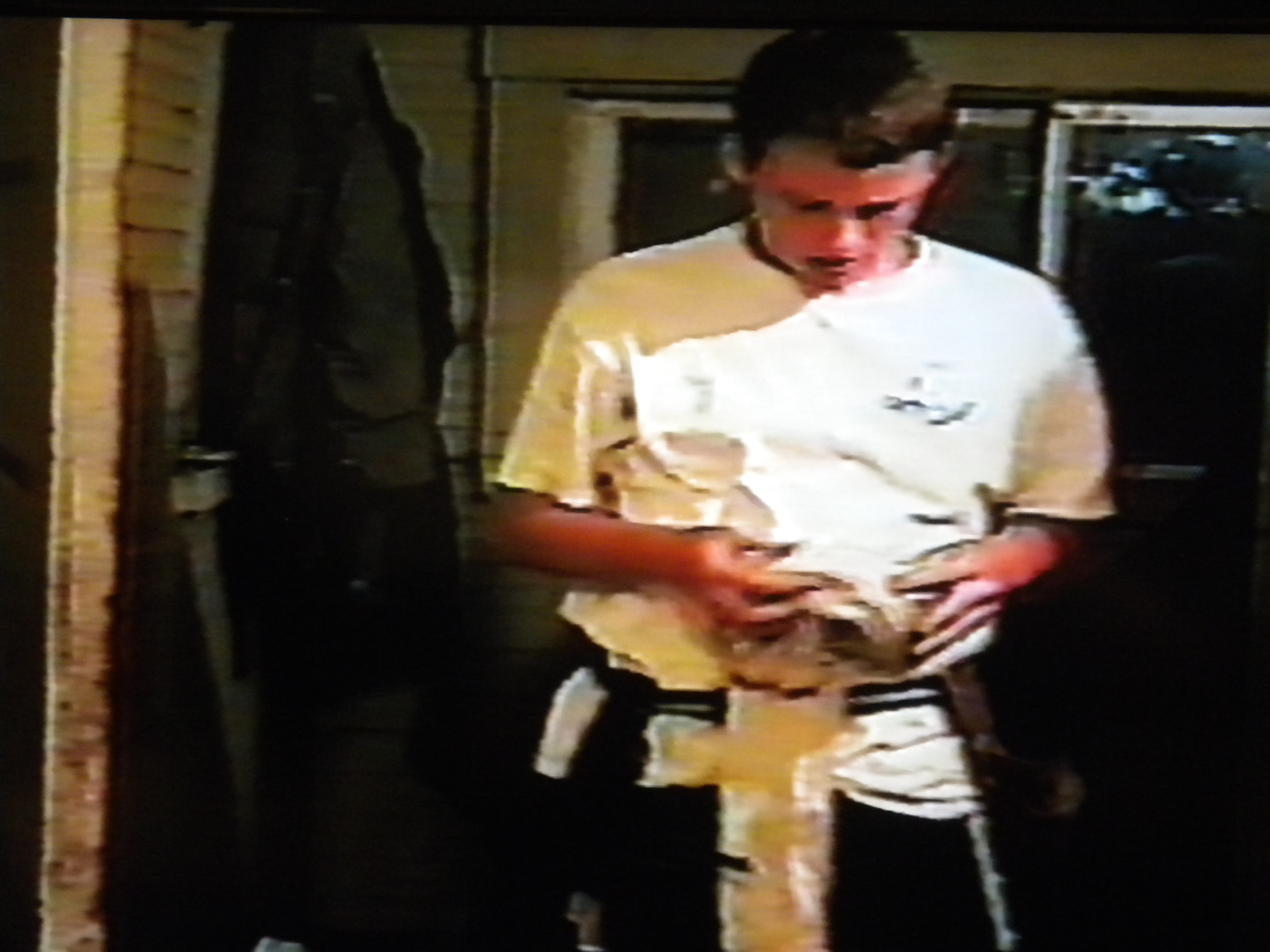 James cleaning windows at 16 years old